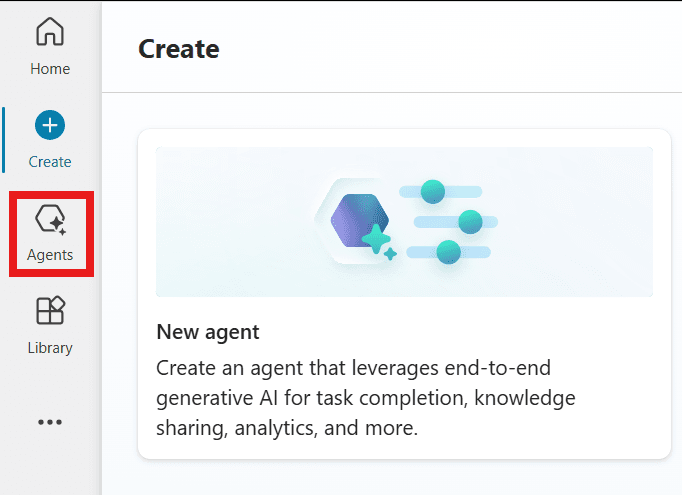 Create a new Copilot agent in Copilot Studio