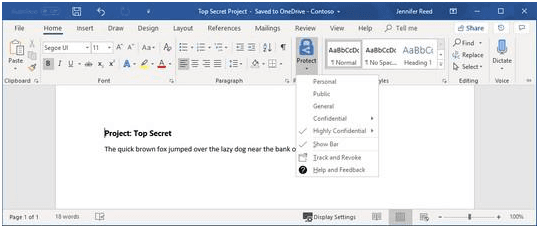 Protect menu track and revoke submenu